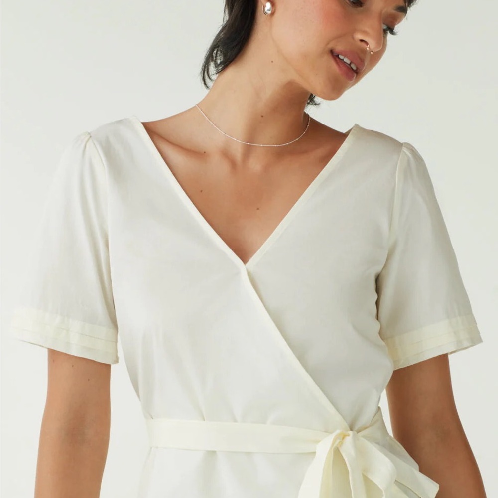 Vetta convertible poplin blouse ivory XS